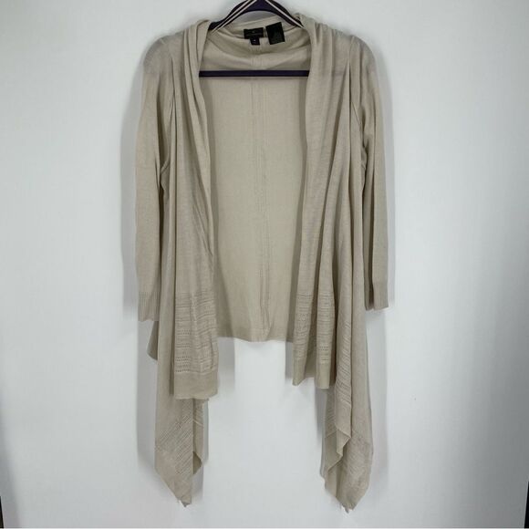 Worthington Women’s Open Front Lightweight Cardigan size M Cream - Picture 1 of 3